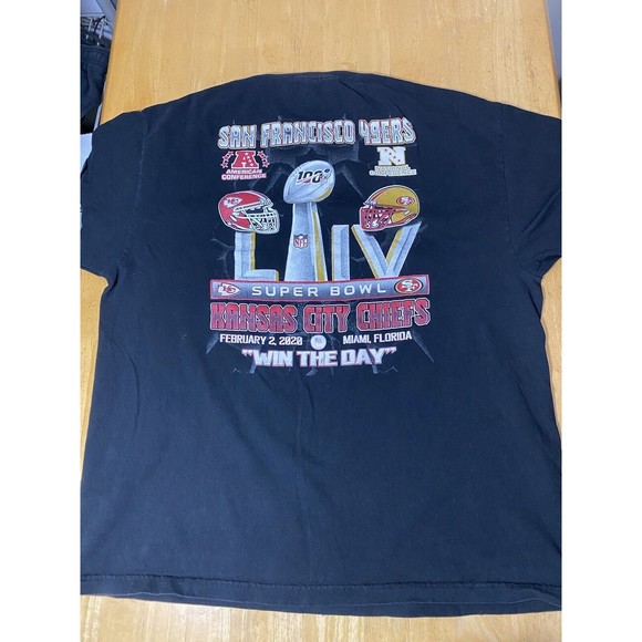 Super Bowl LIV 2020 Kansas City Chiefs Vs San Francisco 49ers SZ XXL 24.5pit2pit - Picture 2 of 5